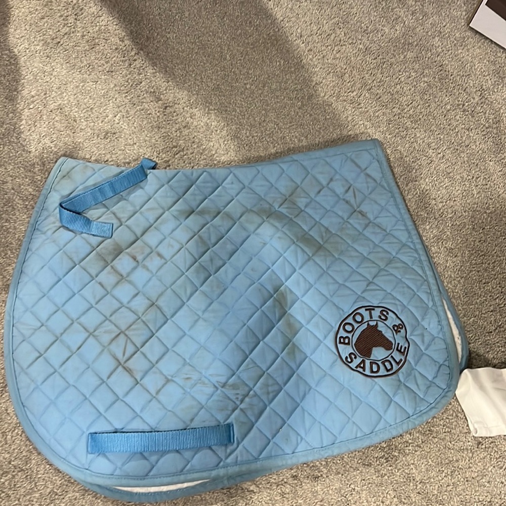 Boots and saddle  saddle pad